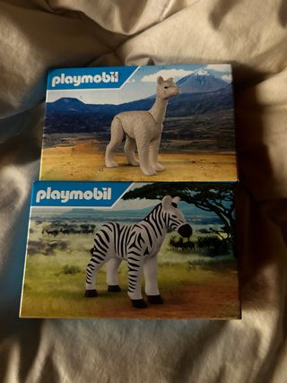 Figuras Playmobil: Llama y Cebra
