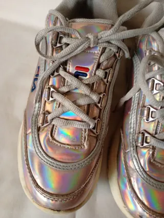 Sapatilhas Fila Criança Rosa/Prateado