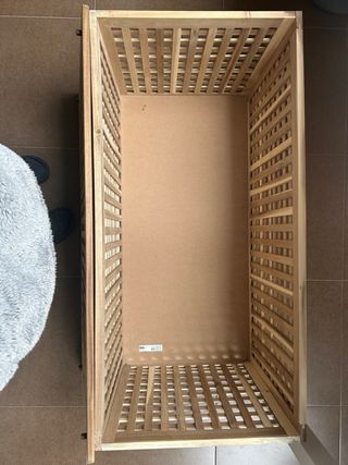 Mesa baúl almacenaje madera Ikea