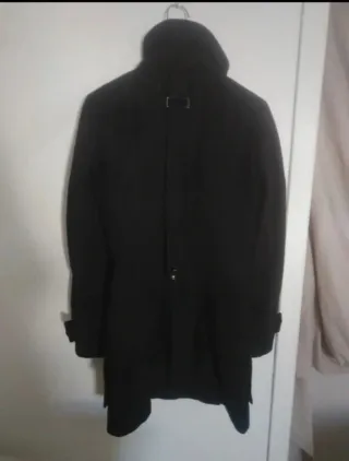 Abrigo Lana Zara Negro Mujer