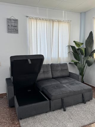 Sofá cama con arcón moderno y nuevo