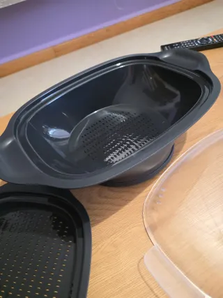 Vaporera con tapa transparente