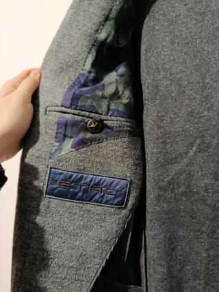 Blazer Etro Milano Talla 48 Gris