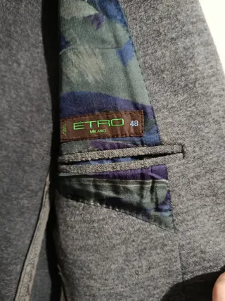 Blazer Etro Milano Talla 48 Gris