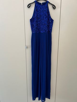 Mono largo lentejuelas azul Wal G