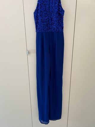 Mono largo lentejuelas azul Wal G