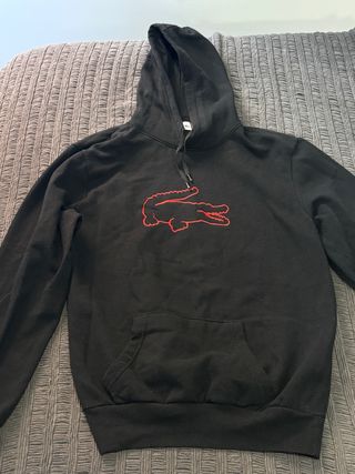 Sudadera Negra con Cocodrilo Rojo