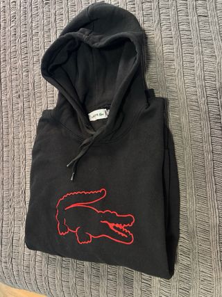 Sudadera Negra con Cocodrilo Rojo
