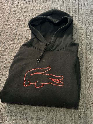 Sudadera Negra con Cocodrilo Rojo