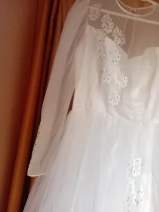 Precioso Vestido de Novia Blanco/ver medidas/