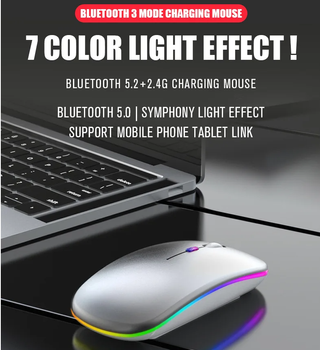 Ratón Inalámbrico Bluetooth 5.0 + 2.4GHz Recargabl