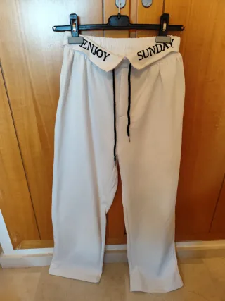 Pantalón chándal blanco Talla Única
