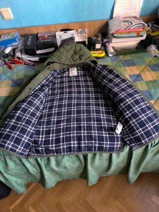 Parka niño acolchada verde 11-12 años