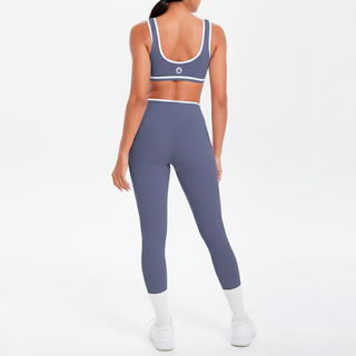 Conjunto Deportivo Mujer Push Up Azul