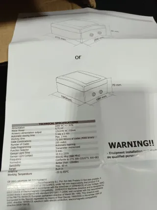 Placa Control Motor Puerta Corrediza