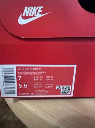 Zapatillas Nike Shox TTL Negras Talla 38 NUEVAS