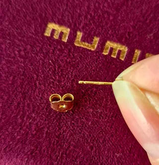 Mumit Pendientes de Esmeralda en Oro 18 Kt