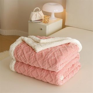 Manta Grande Ultrasuave Sherpa rosa