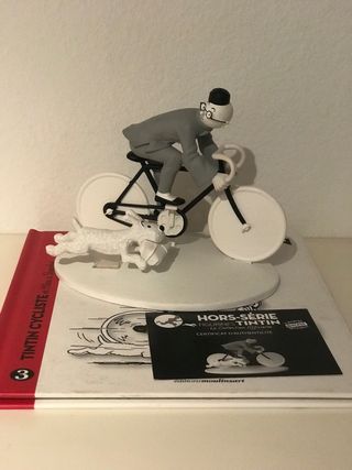 Figura Tintín Ciclista y Milú Ed. Hors serie