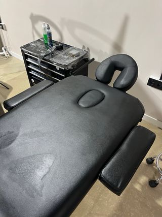 Camilla para estética, masaje, pestañas