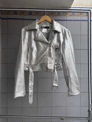 Biker Zara plateada Talla M