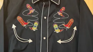 Camisa Western Bordada Talla XL