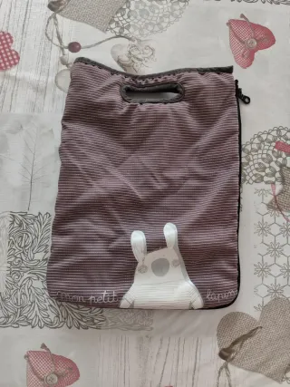 Bolsa para pañales bebé con dibujo de conejo
