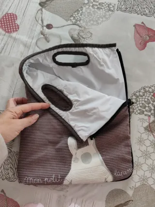 Bolsa para pañales bebé con dibujo de conejo