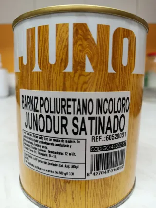 2 botes 750 ml. Barniz Poliuretano Incoloro Junodu