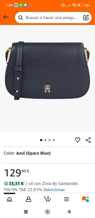 Bolso Tommy Hilfiger marrón Nuevo