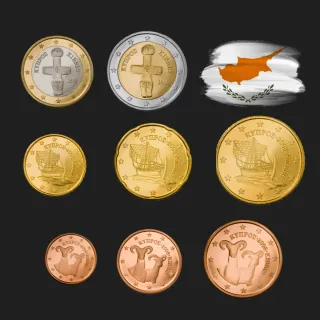 Serie completa de monedas de Chipre