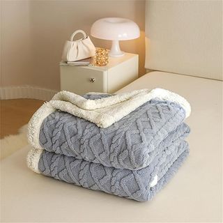 Manta Sherpa Ultrasuave Grande Azul