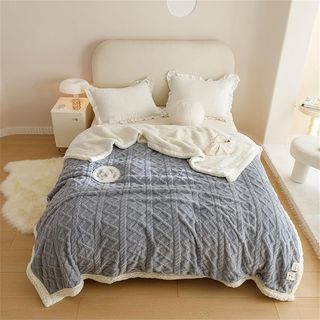 Manta Sherpa Ultrasuave Grande Azul