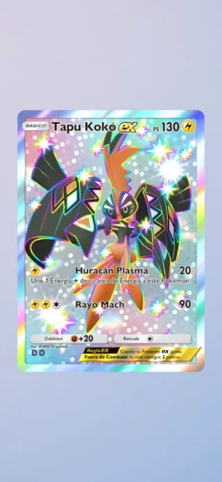 Carta Pokémon Tapu Koko EX Shiny ⭐️⭐️