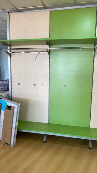 Estantería modular madera y metal