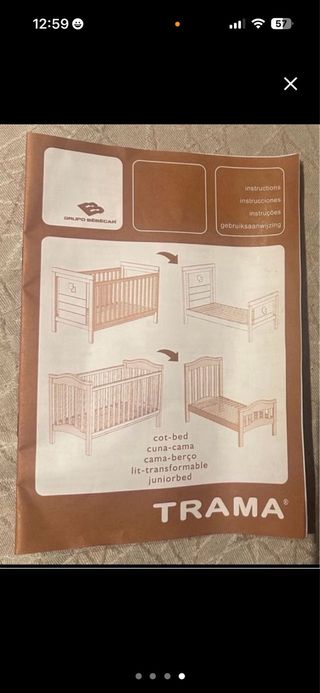 Cuna bebé convertible en cama infantil