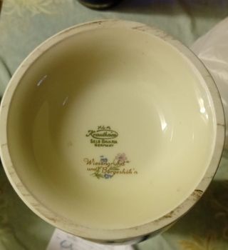 Jarrón Bavaria Porcelana Flores Doradas