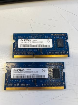 2x Elpida 2GB PC3-12800S Módulos RAM