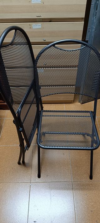 Sillas de hierro plegables