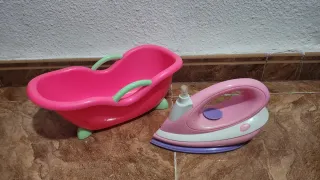 Bañera y plancha de juguete