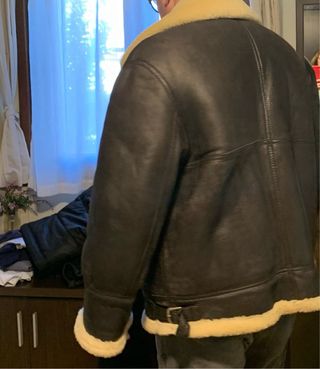 Abrigo de piel marrón