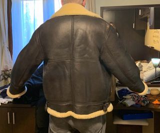 Abrigo de piel marrón