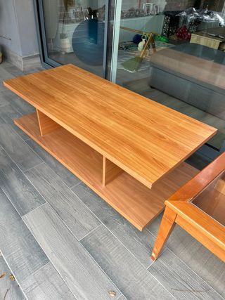Mesa de centro y mesa TV de madera