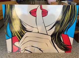 Cuadro Pop Art Mujer Shhh IKEA
