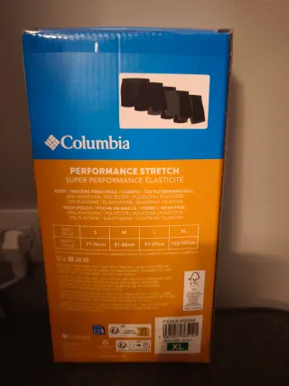 Pack 5 Boxer Columbia XL Performance Stretch