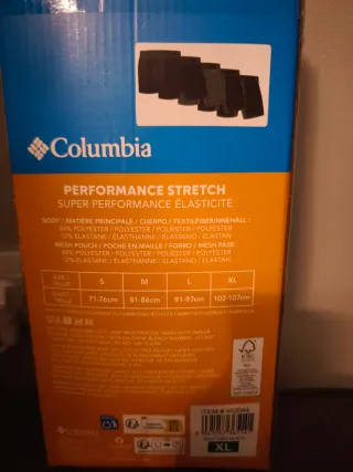 Pack 5 Boxer Columbia XL Performance Stretch