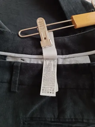 Pantalón Massimo Dutti gris micropana