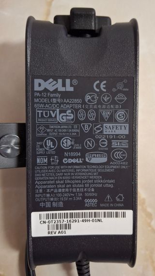 Cargador Dell Original PA-12 Family AA22850 65W