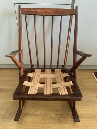 Mecedora vintage Danesa Teca Frank Reenskaug
