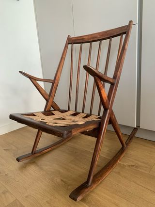 Mecedora vintage Danesa Teca Frank Reenskaug